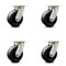 Service Caster 5 Inch Kingpinless Polyolefin Wheel Swivel Top Plate Caster SCC, 4PK SCC-KP30S520-POR-4 - alternate 1